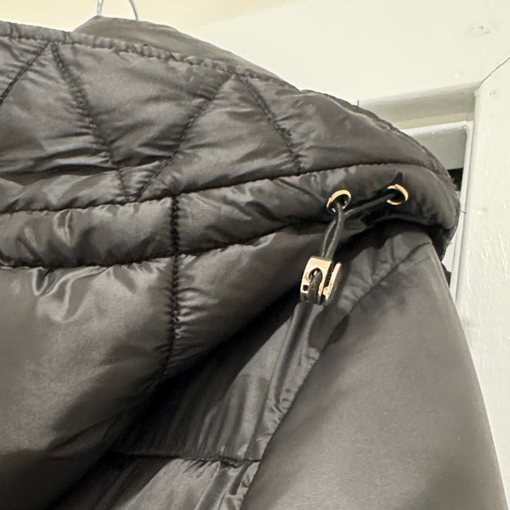 Mango Puffer Black Jacket with Hood size S - Picture 8 of 10